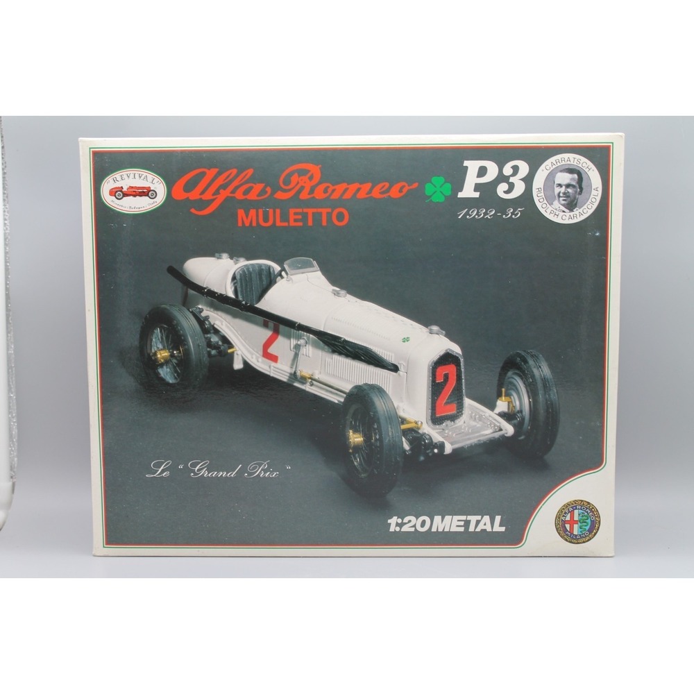 1932-1935 Alfa Romeo P3 Muletto Revival 1:20 Metal Model Kit Open Box Italy